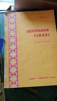 Image of Kesopanan Tinggi Secara Islam