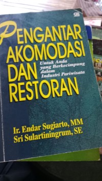 Image of Pengantar Akomodasi dan Restoran