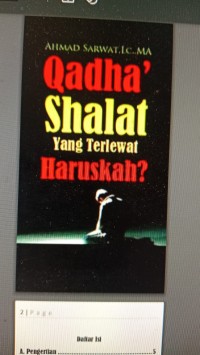 Qadha' Shalat Yang Terlewat Haruskah? pdf